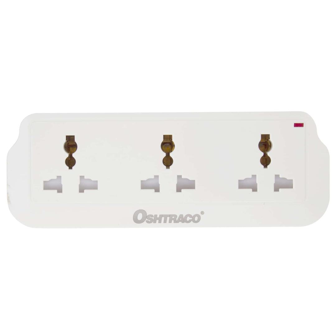 3-way Universal Socket Plug W/ Neon Power Indicator