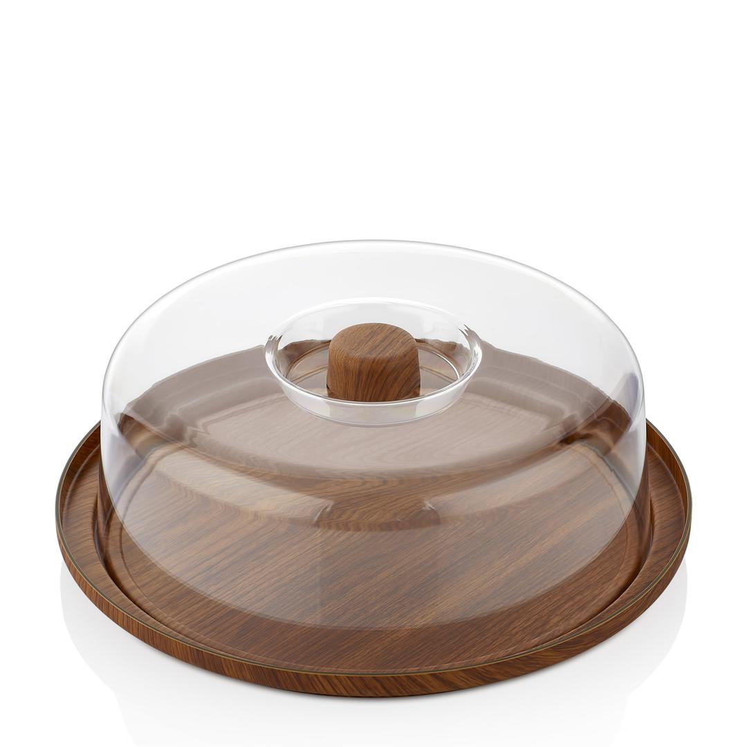 Evelin Cake Serving Tray W/cover