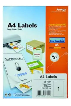 FORMTEC | Label 100 – A4 Size, Box of 100 Sheets