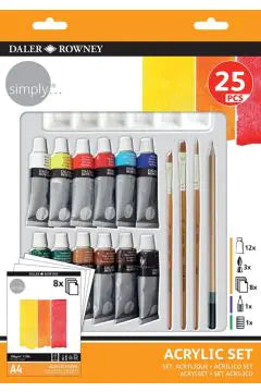 DALER ROWNEY | Acrylic Paint Set – 25 Pieces