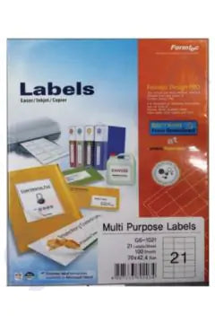 FORMTEC Label 2100 – 70 x 42 mm (Box of 100 Sheets)