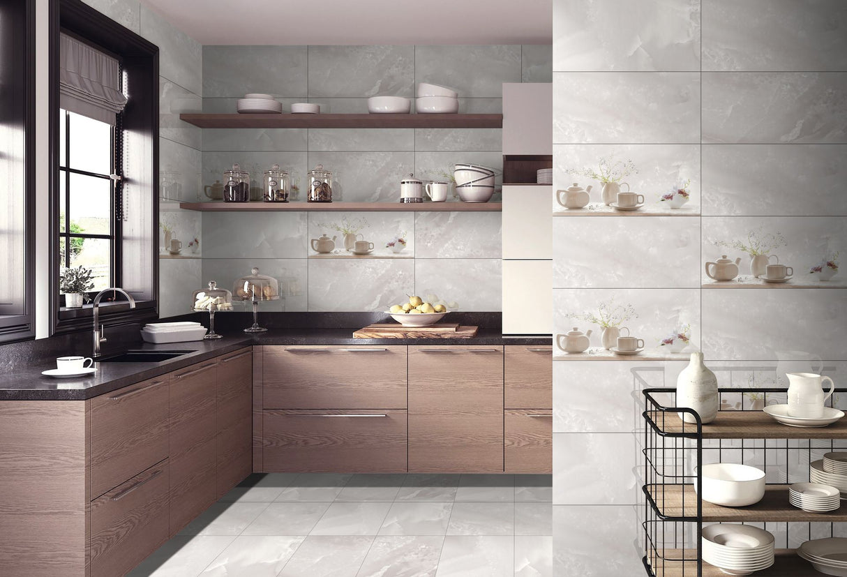 Violeta Silver Digital Wall Tile