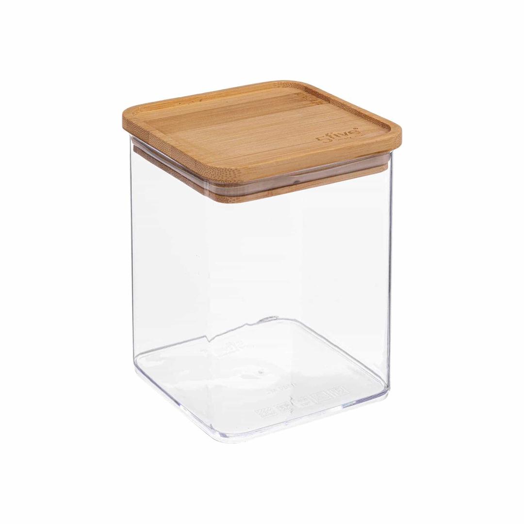 5five Square Container W/bamboo Lid