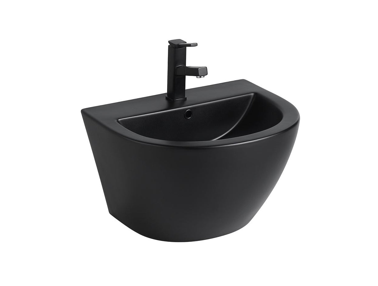 Wall Hung Basin Black Matt
