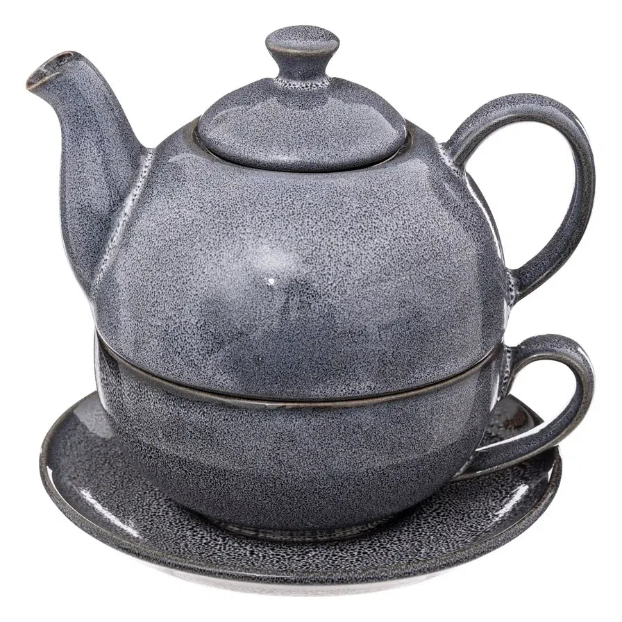 Sg Callie Stoneware Teapot W/cup