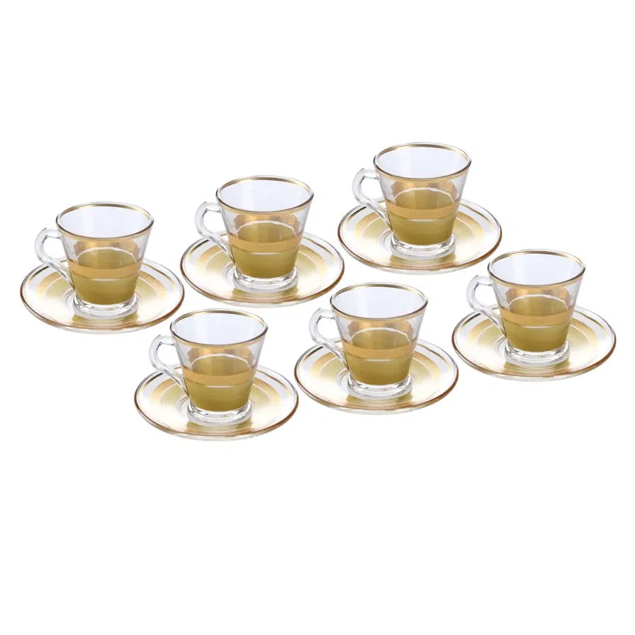 Orchid Glass Cup And Saucer Set