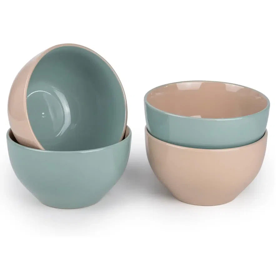 Moire Two-tone Stoneware Bowl Set