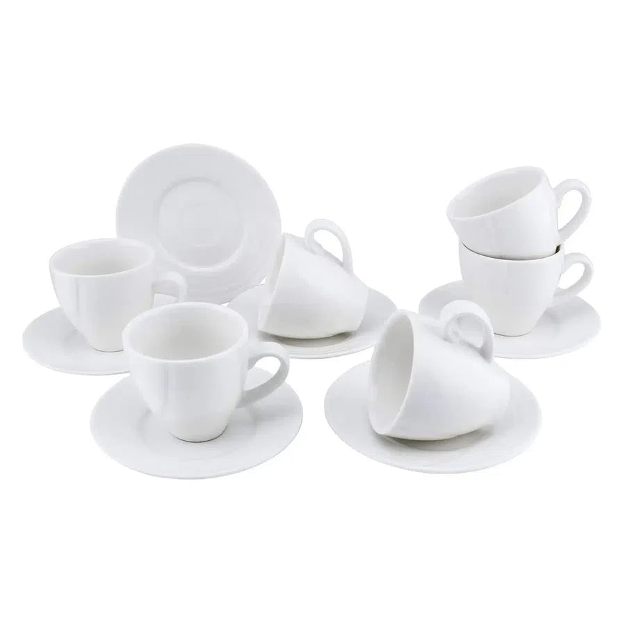 Shallow Glass Cup & Saucer Set