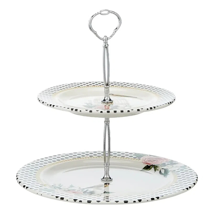 Edessa Rosy 2-tier Cake Stand