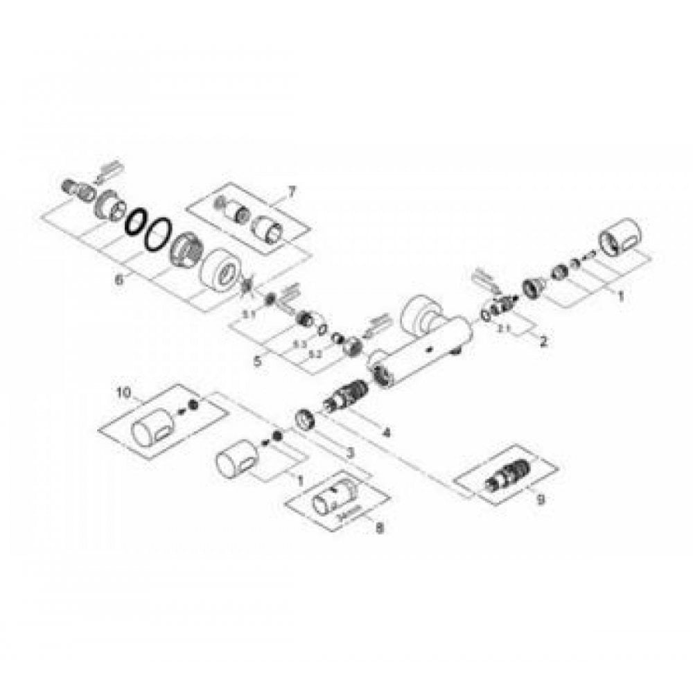Grohe G3000 Cosmo Exposed Shower Mixer