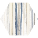 22*25CM Hexagon Porcelain – Flow Blue Mix (25,1.04