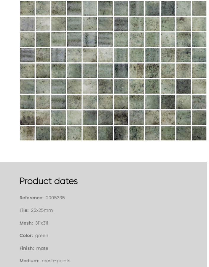 31x46 Bali Stone Matte Dot Mosaic