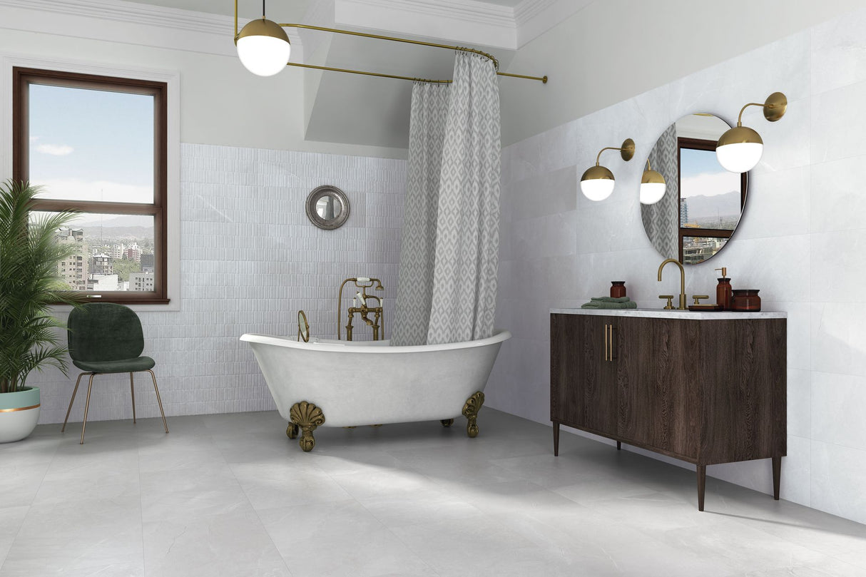 333×900 P.B Marble Art White Dec Rect Tile