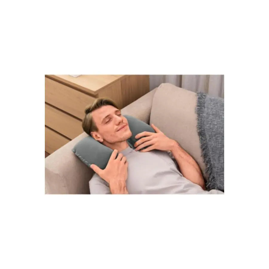 BESTWAY | Flocked Air Neck Rest Inflatable Camping and Travel Pillow