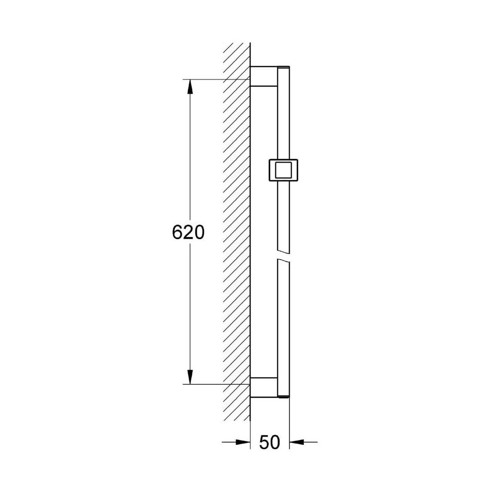 Grohe Euphoria Square 600 mm Shower Rail – Chrome