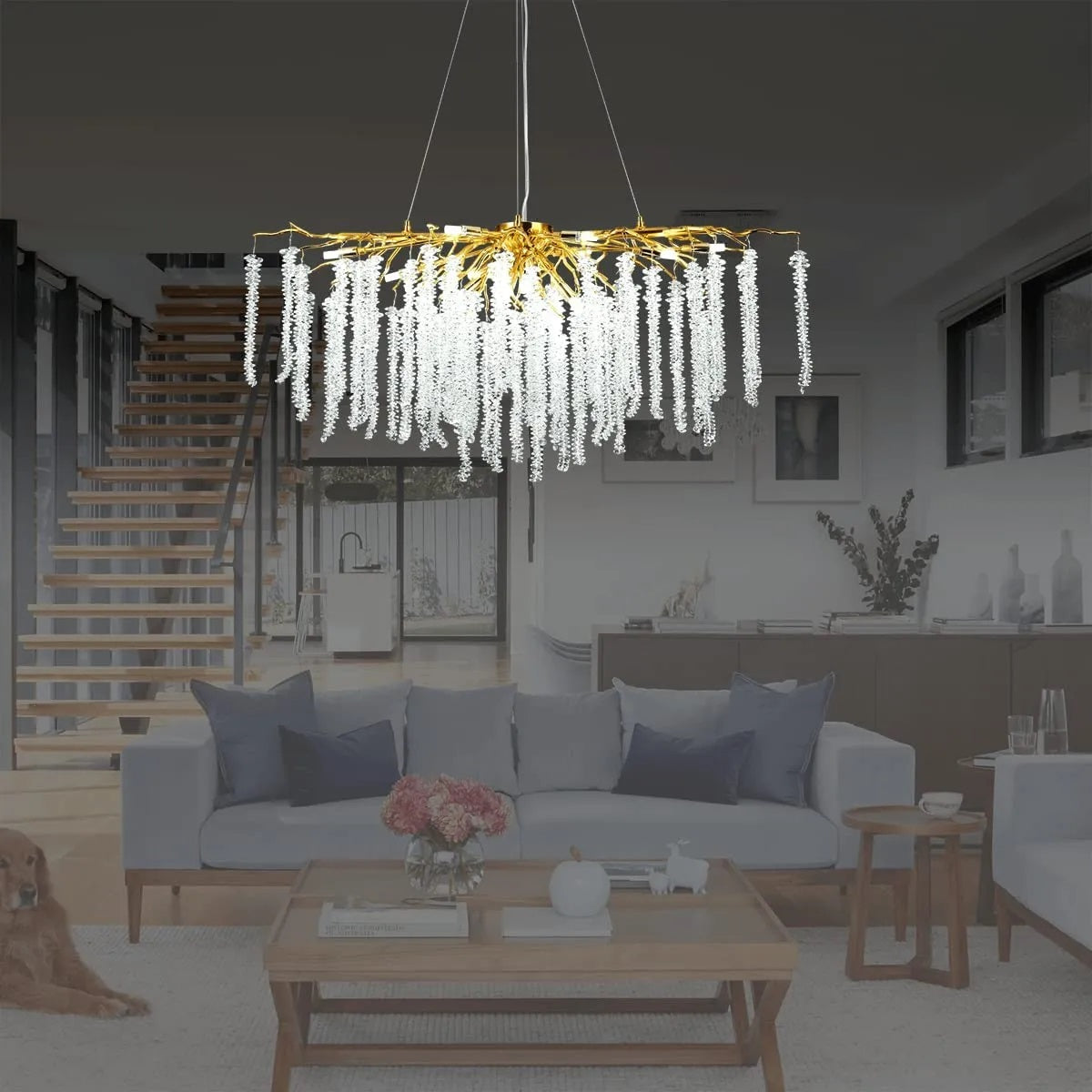 Chandelier - OMG0824-D80 E14*10 (3000K) Gold