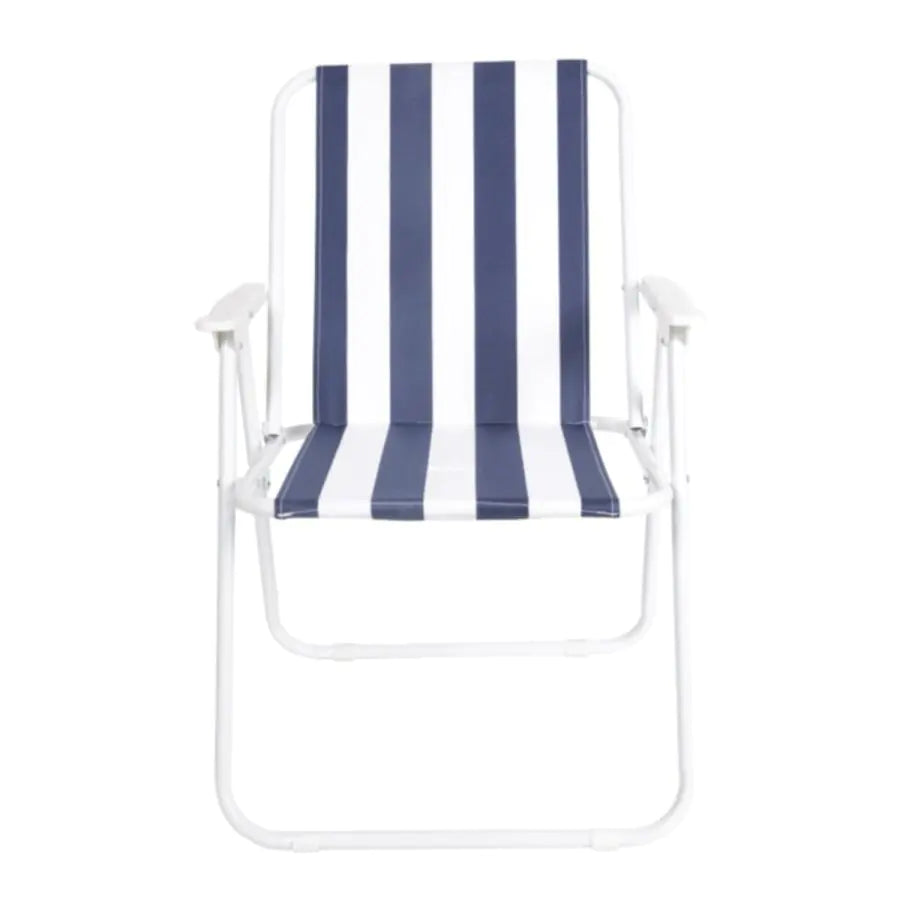 NOMAD | Outdoor Camping Flat Chair – White/Black