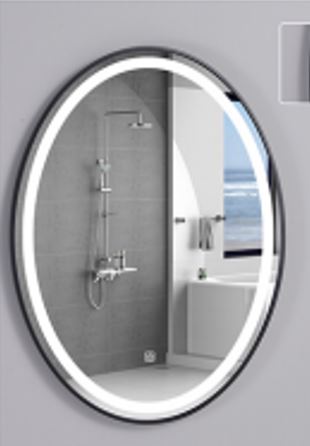 Black Frame LED mirror with Aluminum Frame