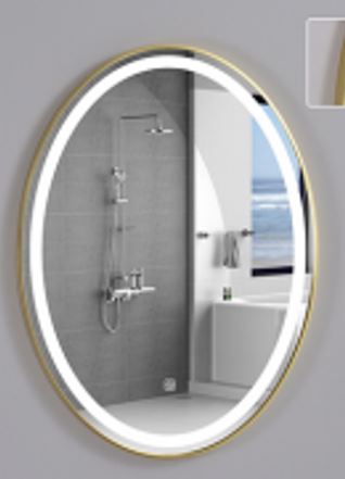 Gold Frame LED mirror with Aluminum Frame