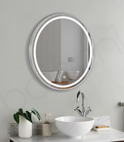 Silver Frame LED mirror with Aluminum Frame