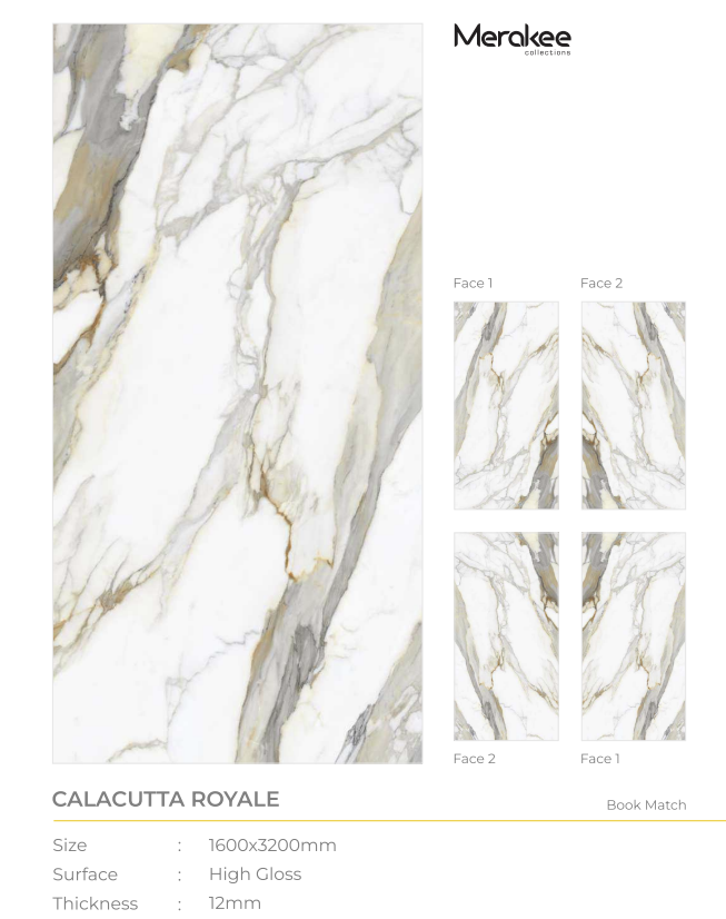 3200×1600 Calacatta Royal A – 12SP Slab