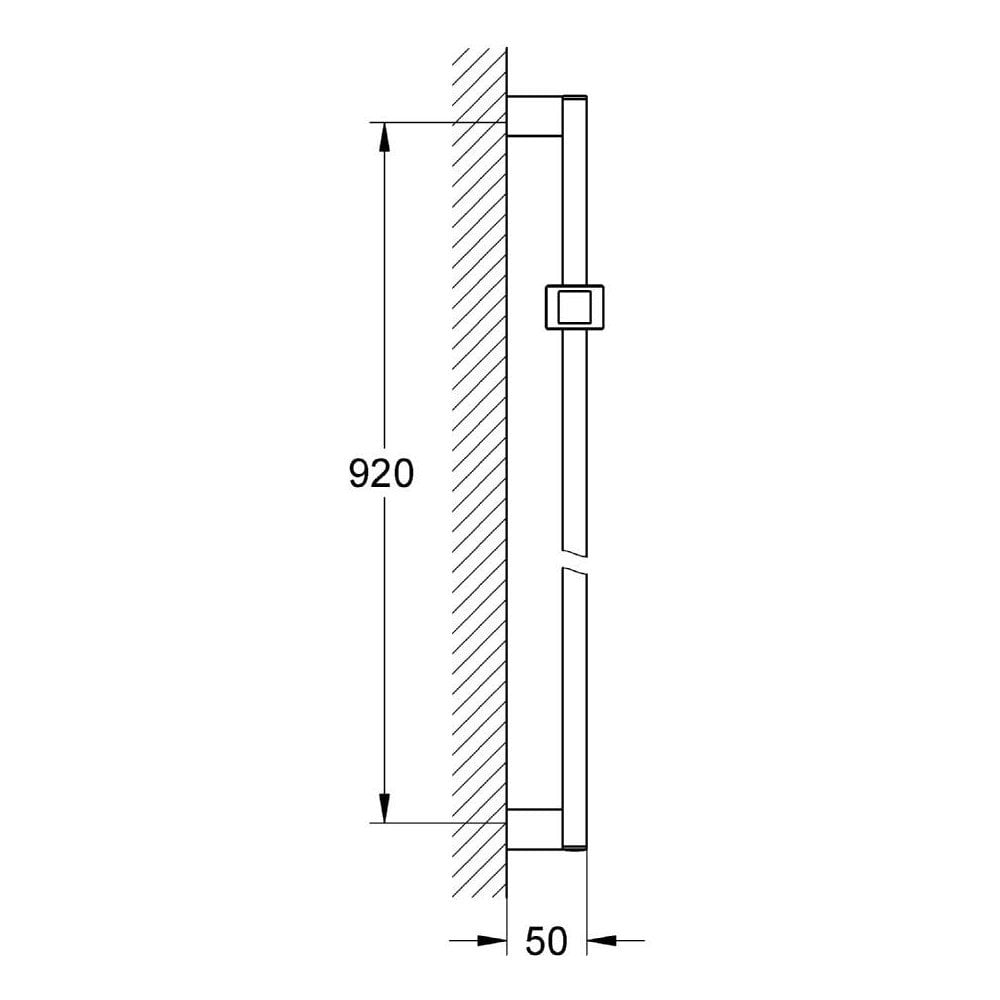 Grohe Euphoria Cube Shower Rail – 900 mm High, Chrome