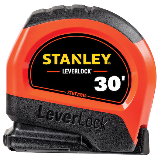 Stanley 30 ft High‑Visibility LEVERLOCK® Tape Measure