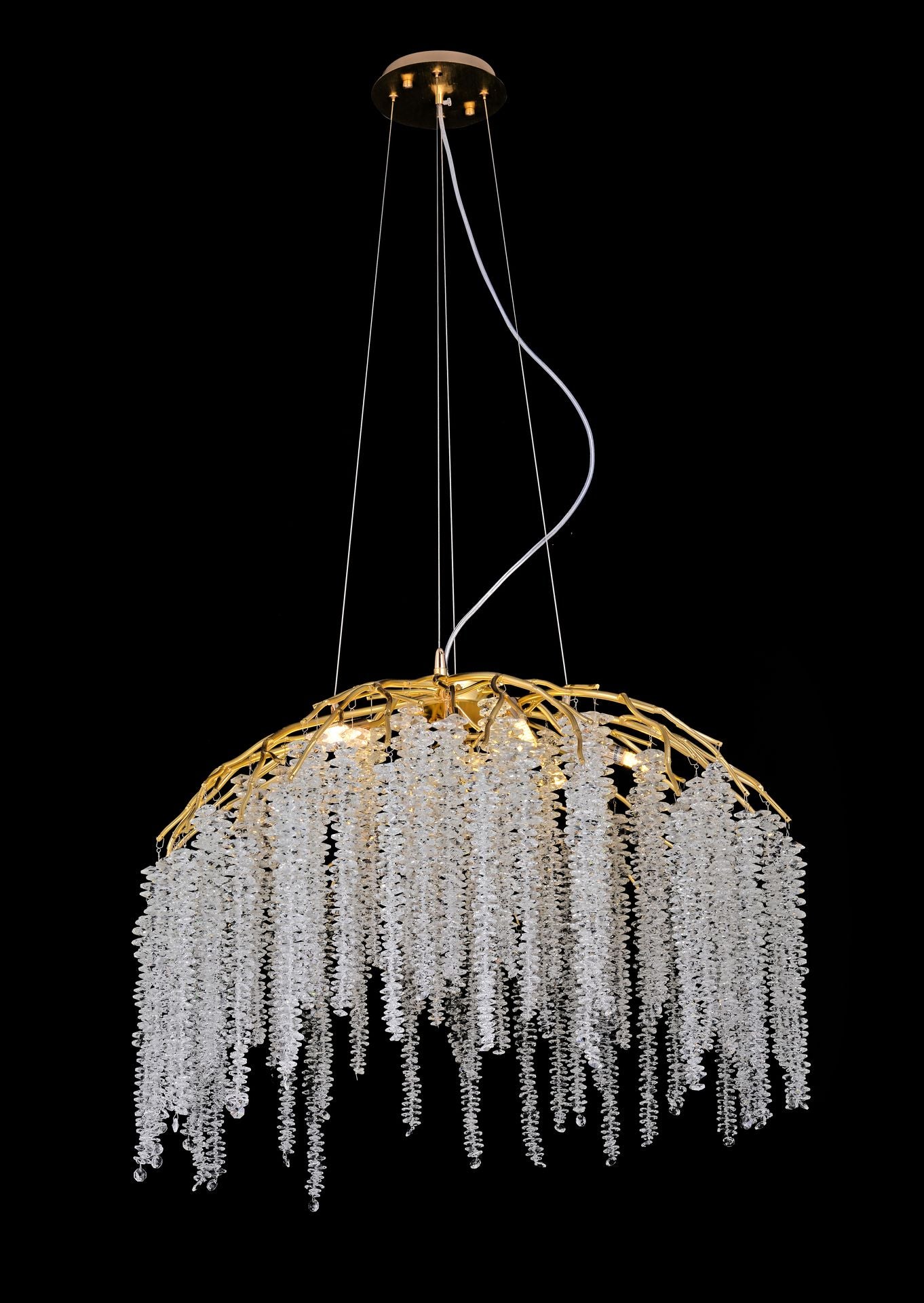 Pendant Light 8085-800 Aluminum+Crystal GD