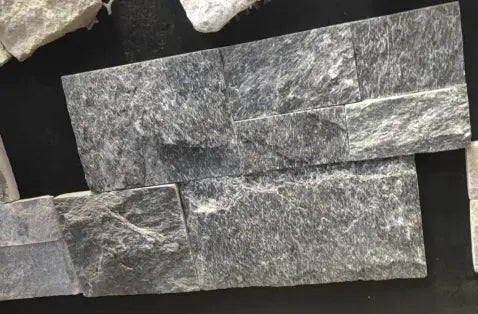 250*400 2cm LXC-663 Natural Stone Panel - Black Quartzite Stone (Z shape format design) (6,0.60)