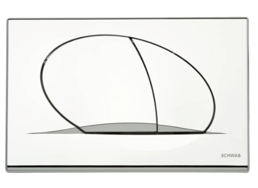 Ovate Duo Bright Chrome Flush Button Slovenia