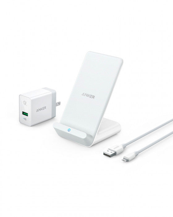Anker Power Wave 7.5 Stand With QC 3.0 Charger - White