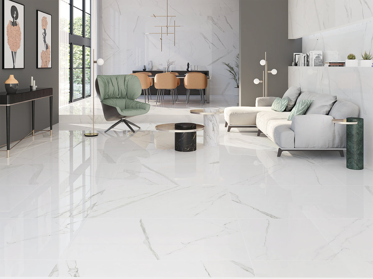 Tile-AU. Calacatta Polished White