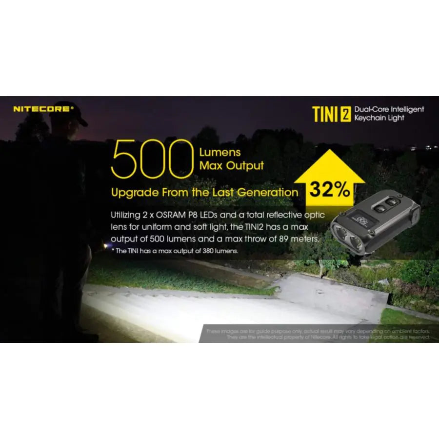 NITECORE | Dual-Core Intelligent Keychain Light with OLED Display (500 Lumens