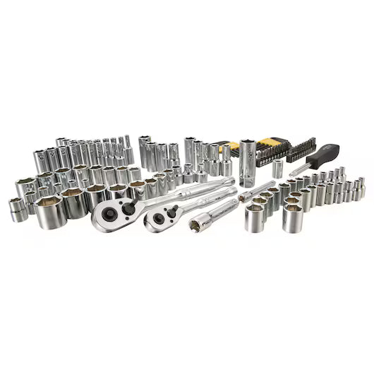 123 pc 1/4 in & 3/8 in Drive Mechanic's Tool Set