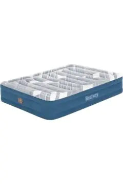 BESTWAY | Tritech Fashion Flock Air Mattress Queen with Built-in AC Pump