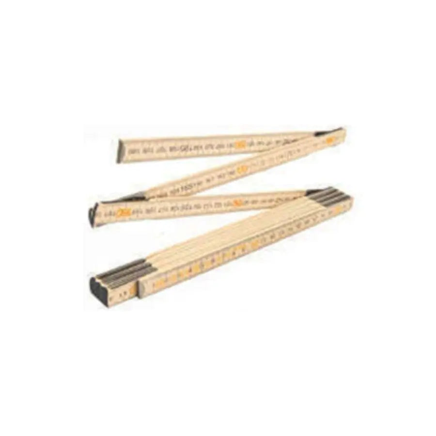 Wood Folding Ruler 2m | Metric & Inch Industrial