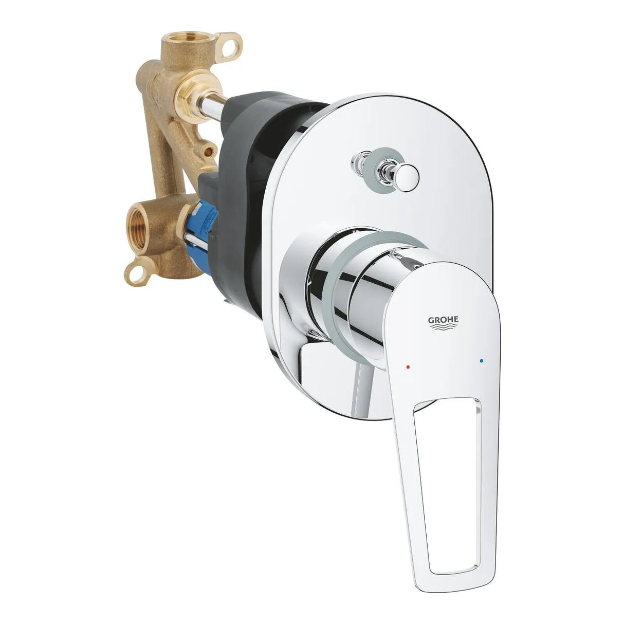 Grohe BauLoop Single Lever Bath Mixer 1/2″ Concealed Wall Mounted Chrome 29041001