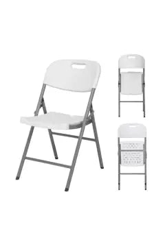 Blow Mold Folding Chair (White