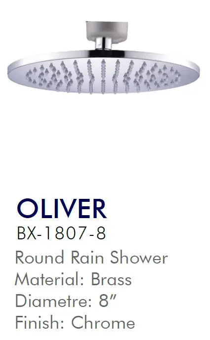 Shower Rain Brass Round Chrome - Bx-1807 (8 Inch) BuyonBudget