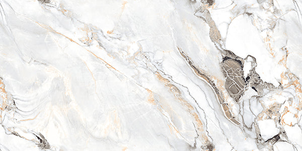 Carrara Snow GL-Seamless Glossy Tile – 160×80 cm