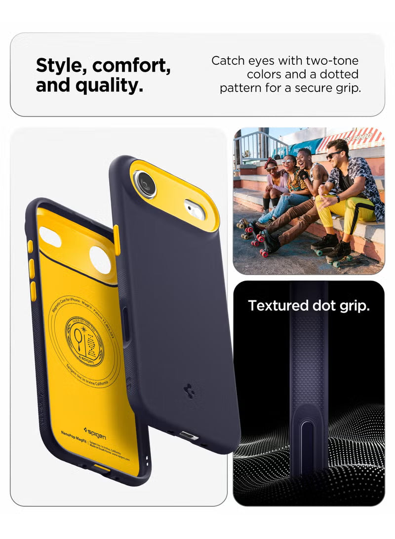 Nano Pop MagFit iPhone 17 Air MagSafe Case Cover Mil Grade - Blueberry Navy