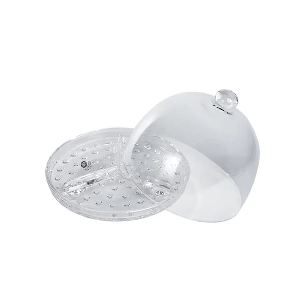 Alegre Glass 22x20 Cm Crystal Service Bowl With Lid