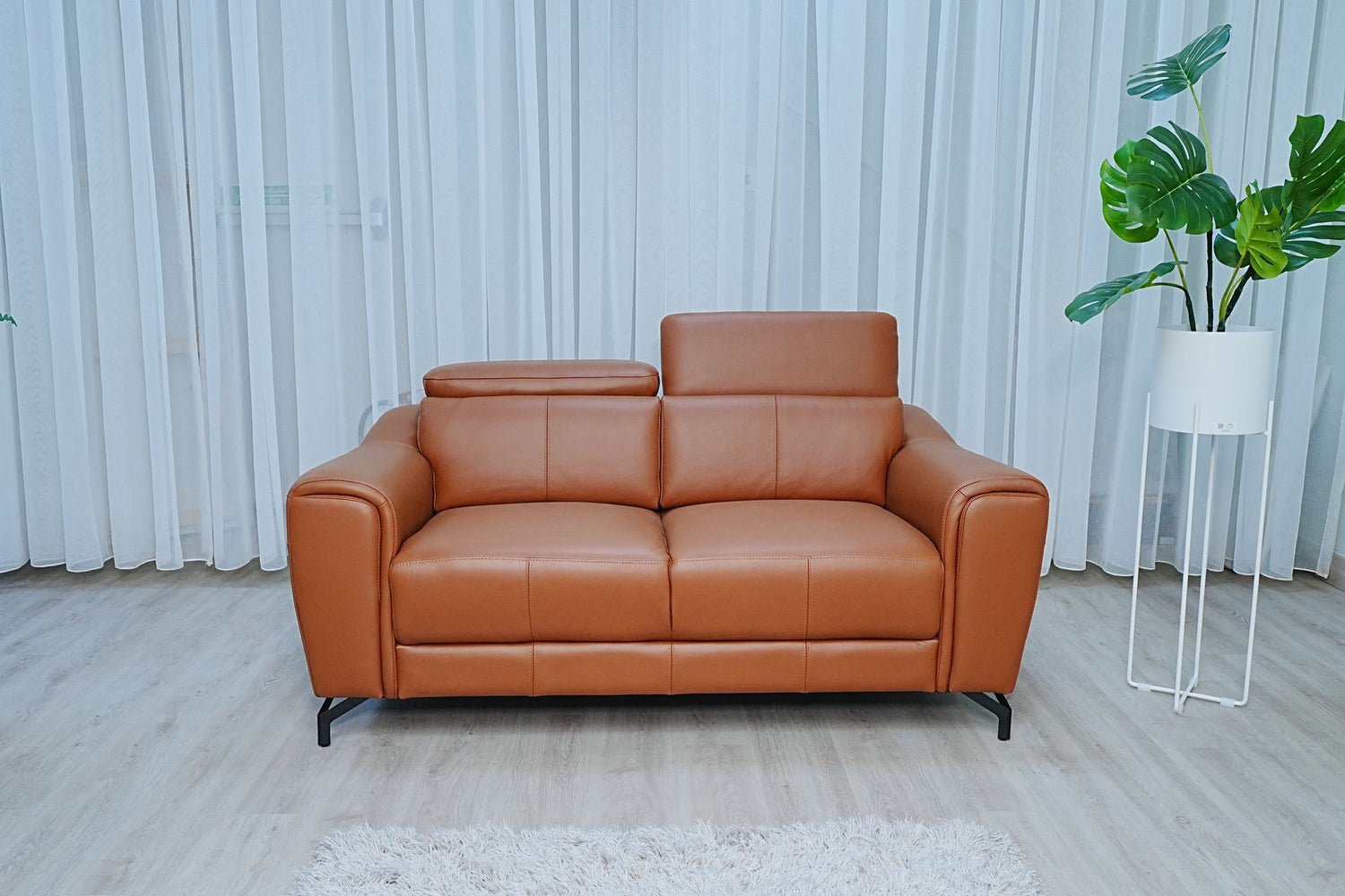 Full Leather Sofa Set( Brown)