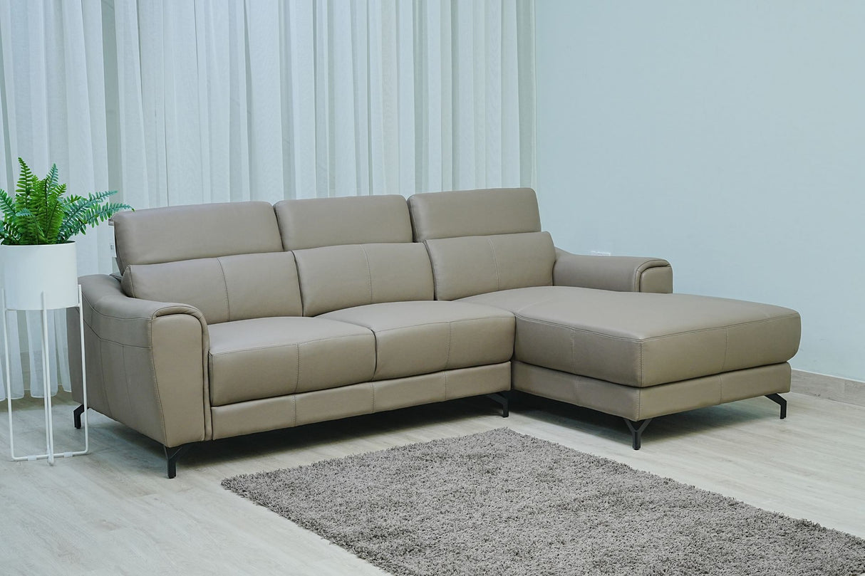 Full Leather Sofa Set  (Latte)