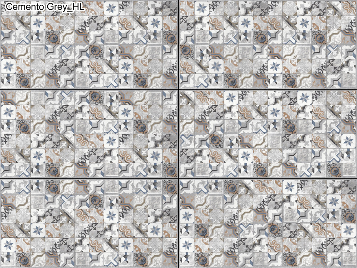 Tile-Cemento Grey HL Matt