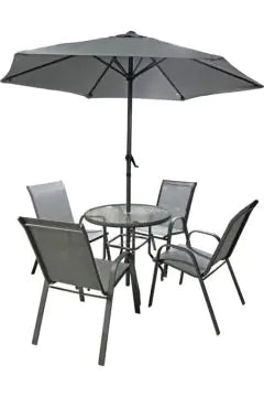 Garden Set 6 Pcs Chairs Grey