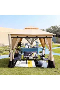Danube | Delight Steel Gazebo 2.7 x 2.7M – Sand Color