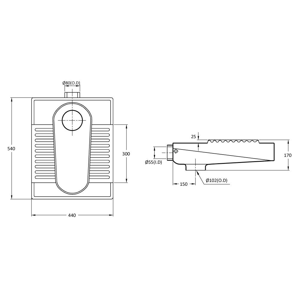 EWC Toilet – ALWADI 100 White