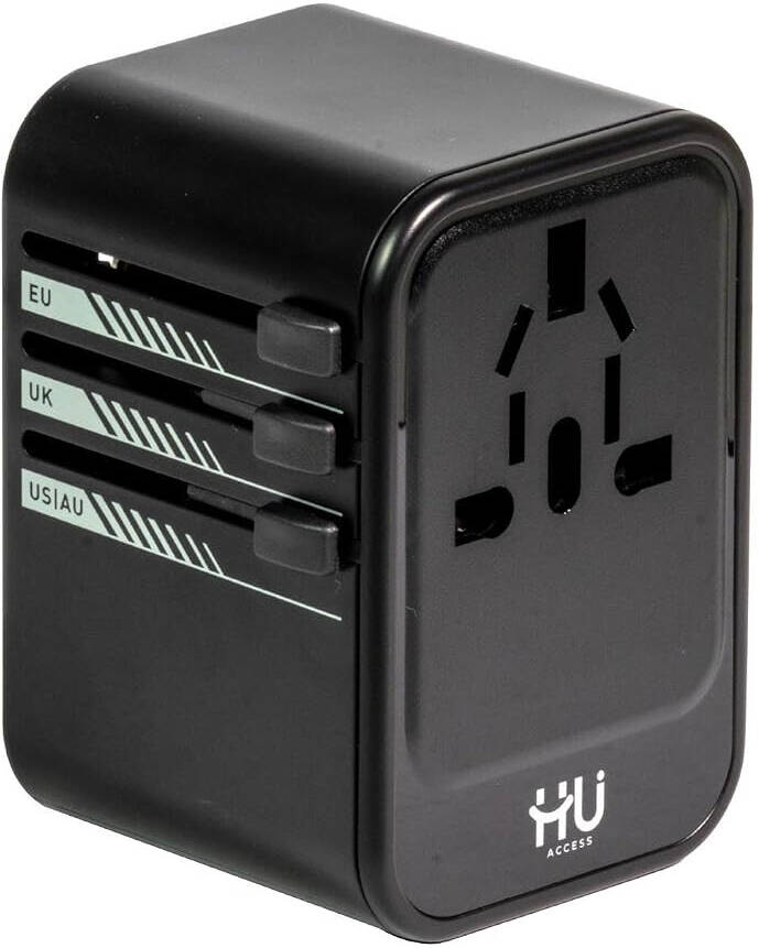 HAC-1002 HU Travel Plug Adapter – Black, 2000W