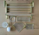 -Bathroom Accessories Anode oxidation Gold & Glass